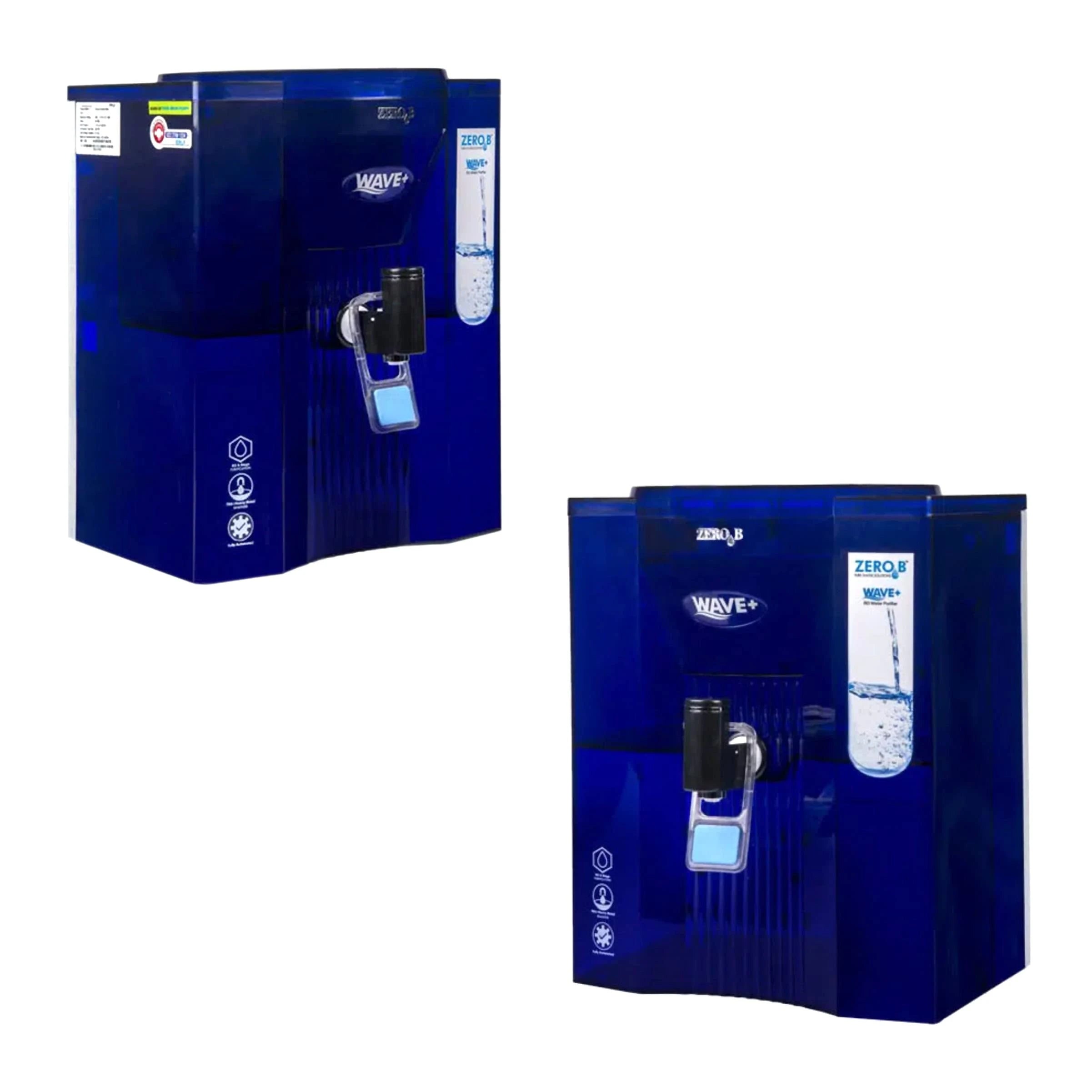Zero B Wave Plus RO+ High TDS Purifier With 6 Stage Purification & Suraksha Gravity Base Disinfects Fruits, Vegetables & Hand Water Purifier