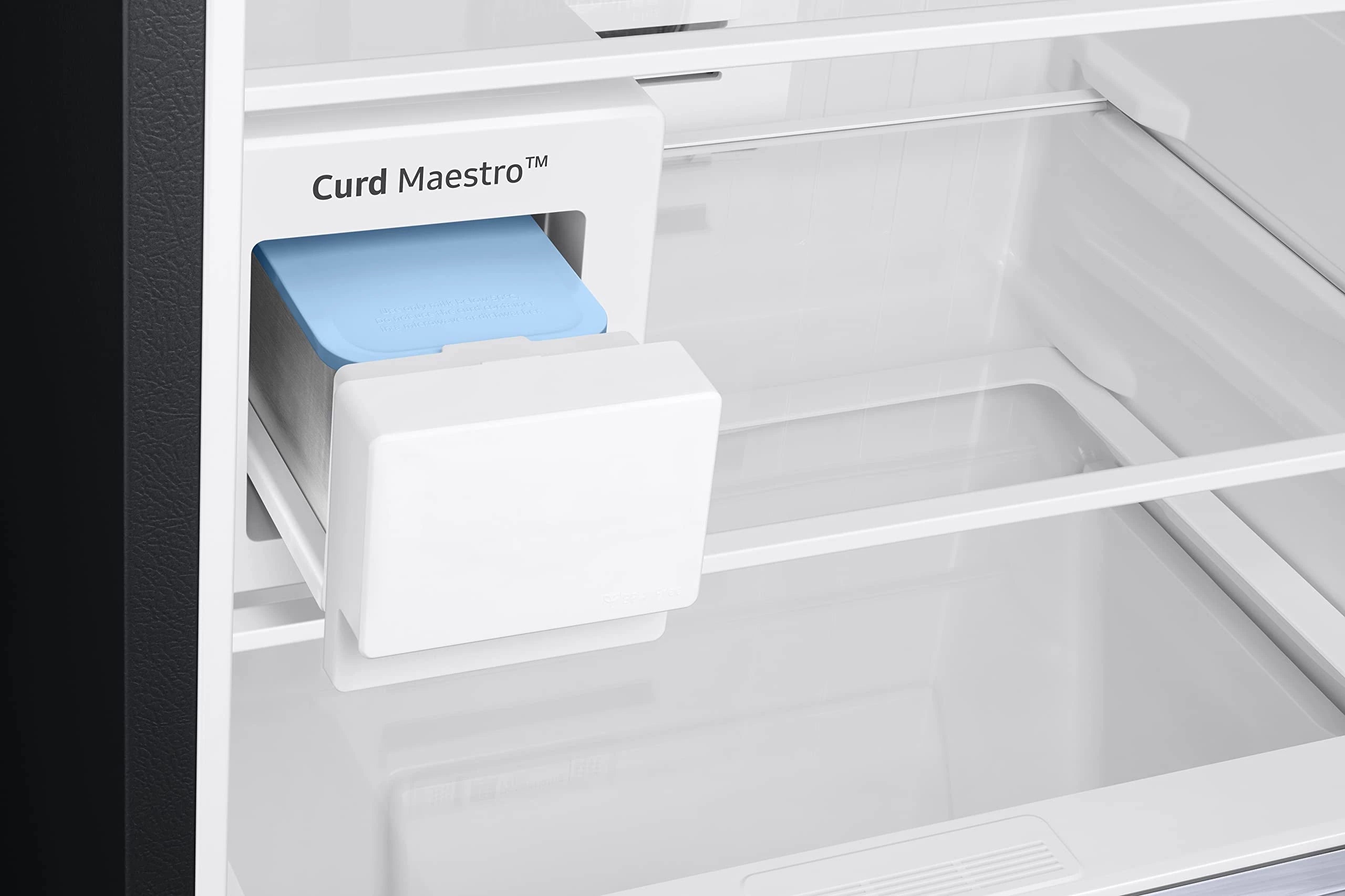 Samsung 376L 2 Star Inverter Frost-Free Convertible 5 In 1 Curd Maestro Double Door Refrigerator Appliance (RT42C5C52BS/HL,Black Inox)