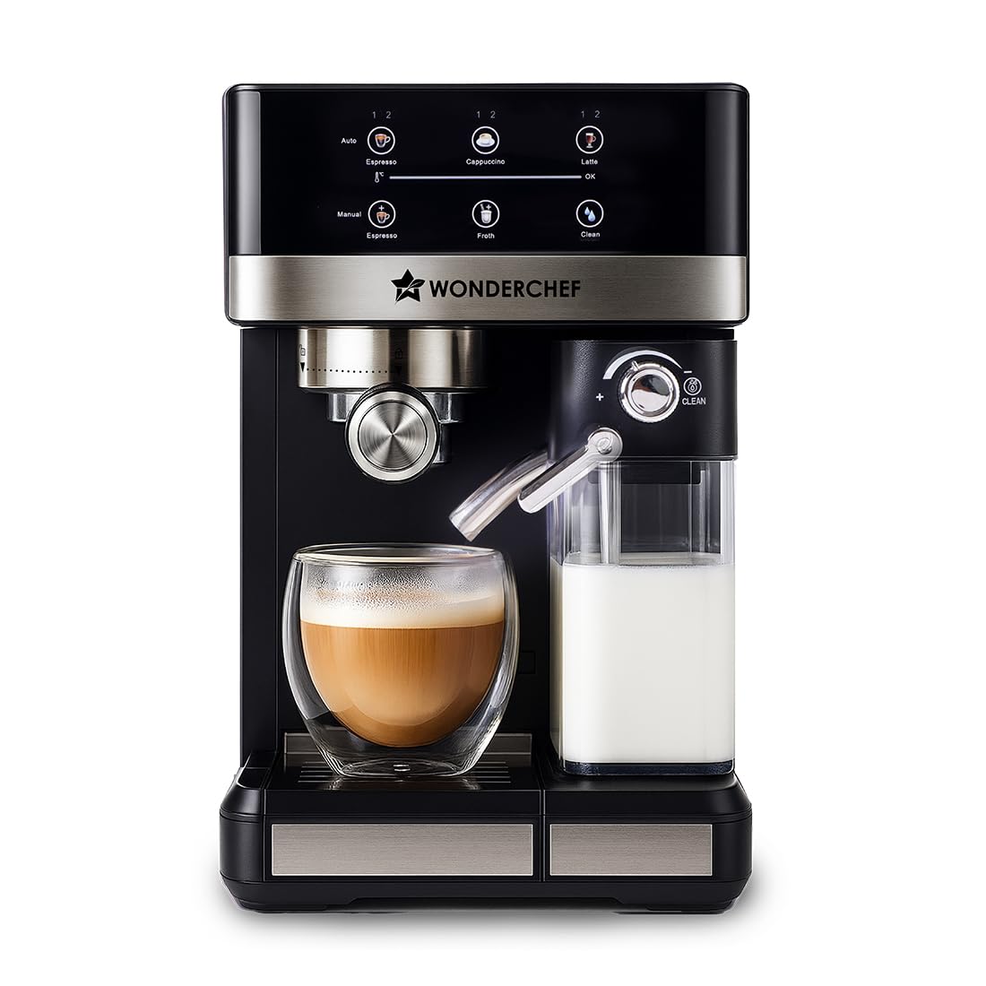 Wonderchef Regalia 20 Bar 1.8 L Automatic Coffee Maker with Auto Frother