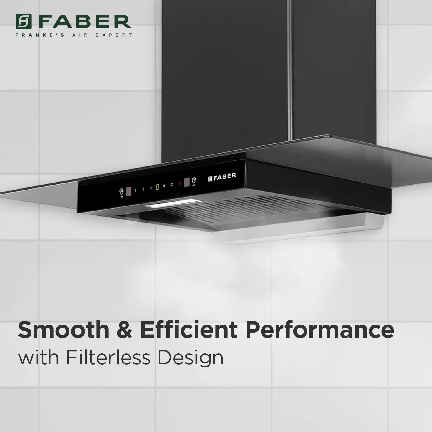 Faber Ignis 90cm 1500m³/hr Autoclean T-Shape Kitchen Chimney | Touch&Gesture Control | Filterless | BuiltIn Oil Collector | 12Yr Motor,2Yr Comprehensive Warranty by Faber|Hood IGNIS IN XL HCSC FL BK90