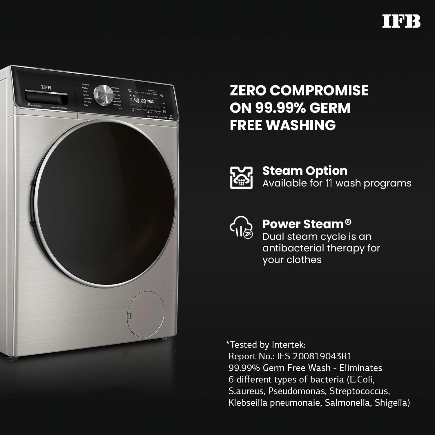 IFB 10 Kg/7 Kg/3 Kg 3-in-1, AI Powered, Fully Automatic Washer Dryer Refresher (IFB Laundrimagic®, EXECUTIVE PLUS ZXV, 9 Swirl Wash, Eco Inverter Technology, SUS VCM)