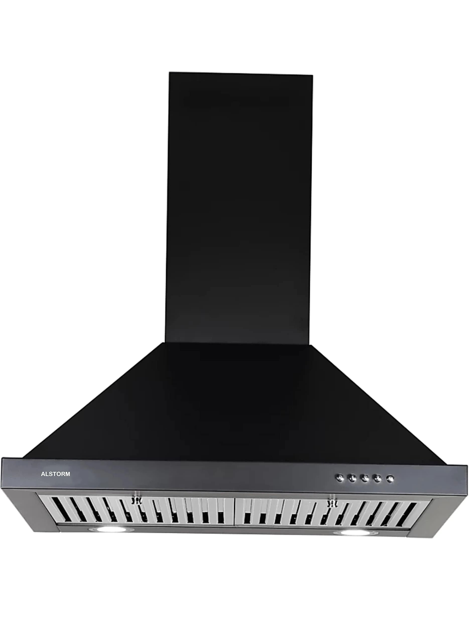 Alstorm Delta BK 60 Pb Chimney, 900 m3/HR, 2 Baffle Filter, Black