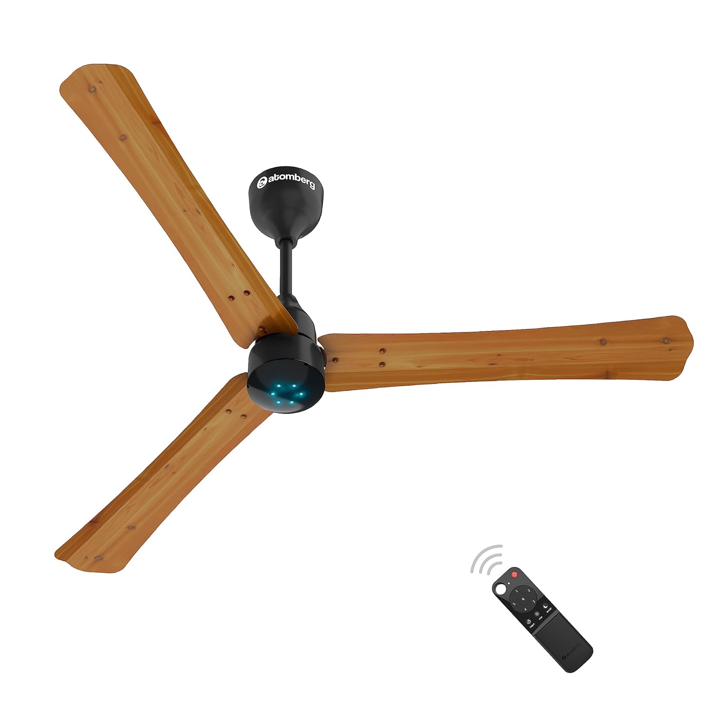 atomberg Renesa+ 1200mm BLDC மோட்டார், ரிமோட் எனர்ஜி சேவிங் சீலிங் ஃபேன் (ஓக் மரம்) 
