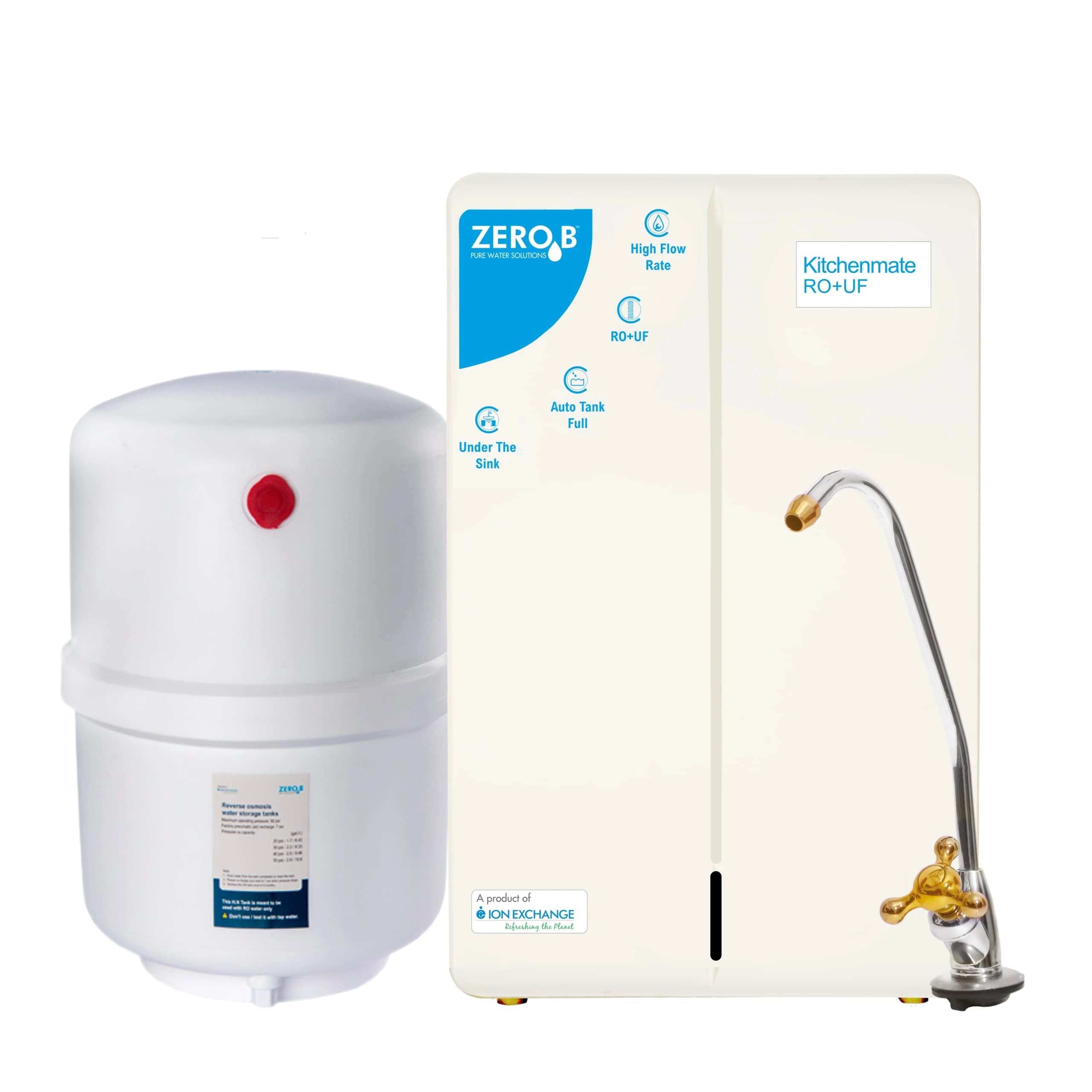 Zero B New Kitchenmate RO+UF Under The Sink Water Purifier with 7 Stage Purification