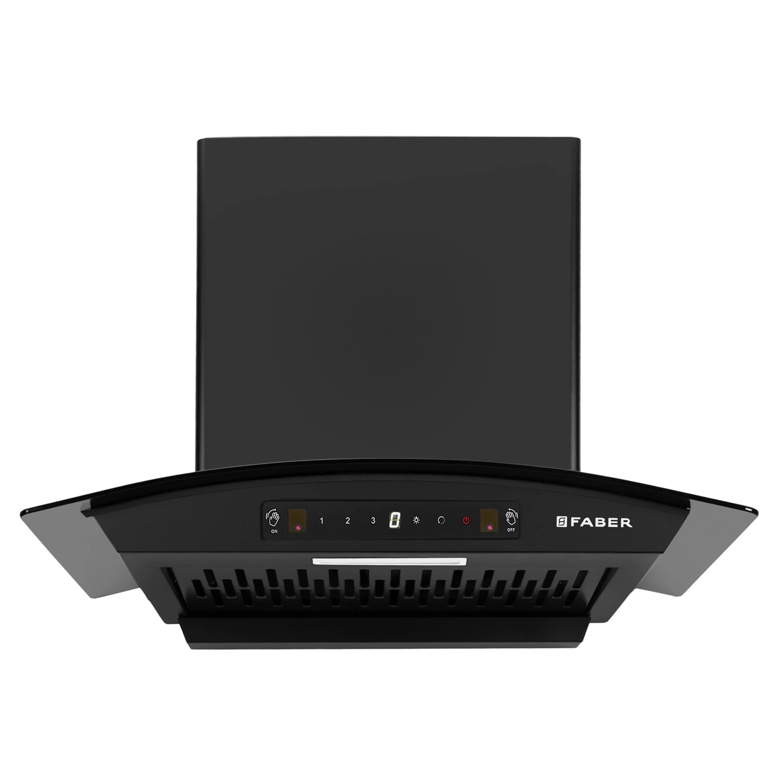 Faber 60 cm 1200 m³/hr Autoclean Curved Chimney| Black Filterless with Oil Collector |8 Yrs Motor & 2Yrs Comprehensive Warranty by Faber | Touch & Gesture Control | Hood Venice IN HC SC FL BK 60