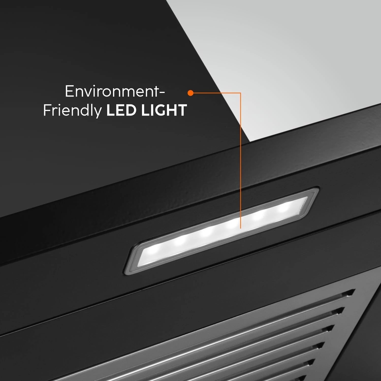 Glen Electric Kitchen Chimney With 7 Year Warranty On Motor, Pyramid Shape SS Baffle filter 60cm 1100 m³/h - Black (6049 IN BLK)