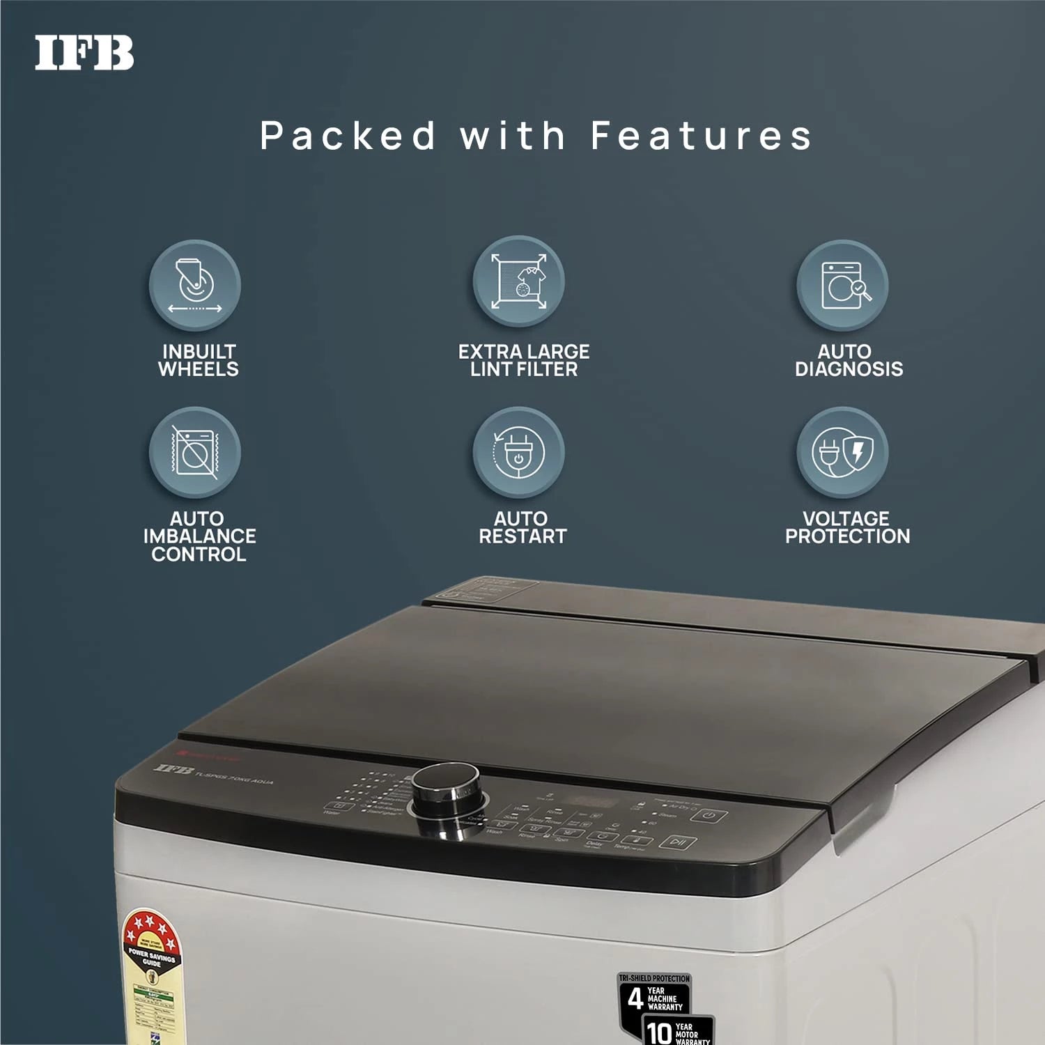 IFB 7.0 Kg Fully-Automatic Top Loading Washing Machine (TL-SPGS 7.0 KG Aqua, Medium Grey, 2X Power Steam, 4 Years Comprehensive Warranty)