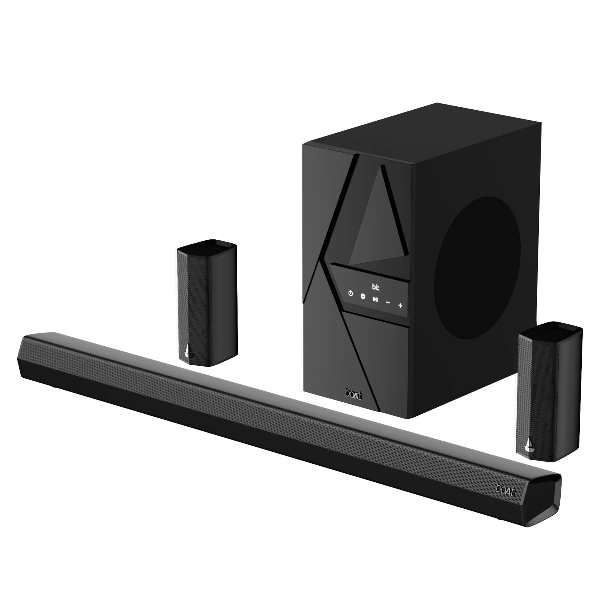 boAt Aavante Bar 3600 BT Soundbar 500W RMS, 5.1 Ch Surround, BTv5.3, Wall Mount, Bass&Treble, Remote(Premium Black)