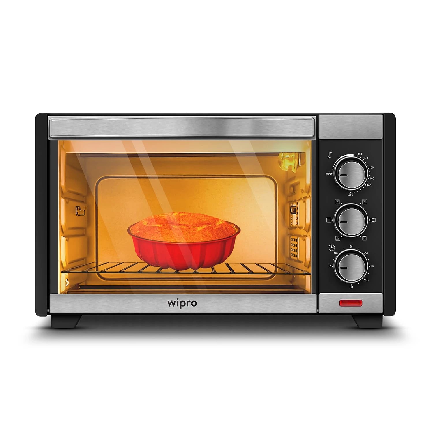 wipro Vesta Ctg01 28 L Oven Toast Grill/Otg |1600 Watt With Smart Cook Function |Rotisserie&Convection|6 Stage Heating|Heat Resistant Tempered Glass|Black,1600 Watts,28 Liter