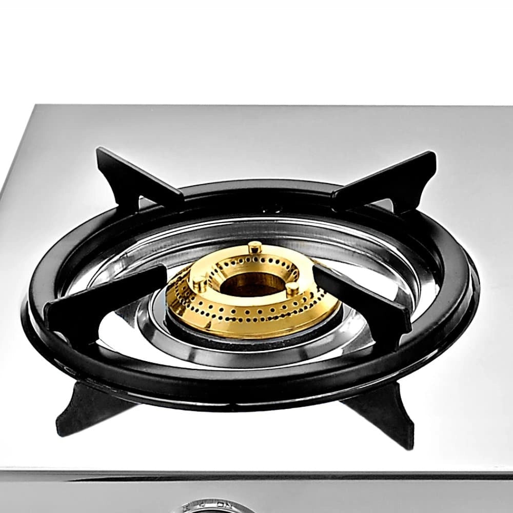 Sunflame Bonus DX Stainless Steel 3 Burner Gas Stove, Manual Ignition, Silver