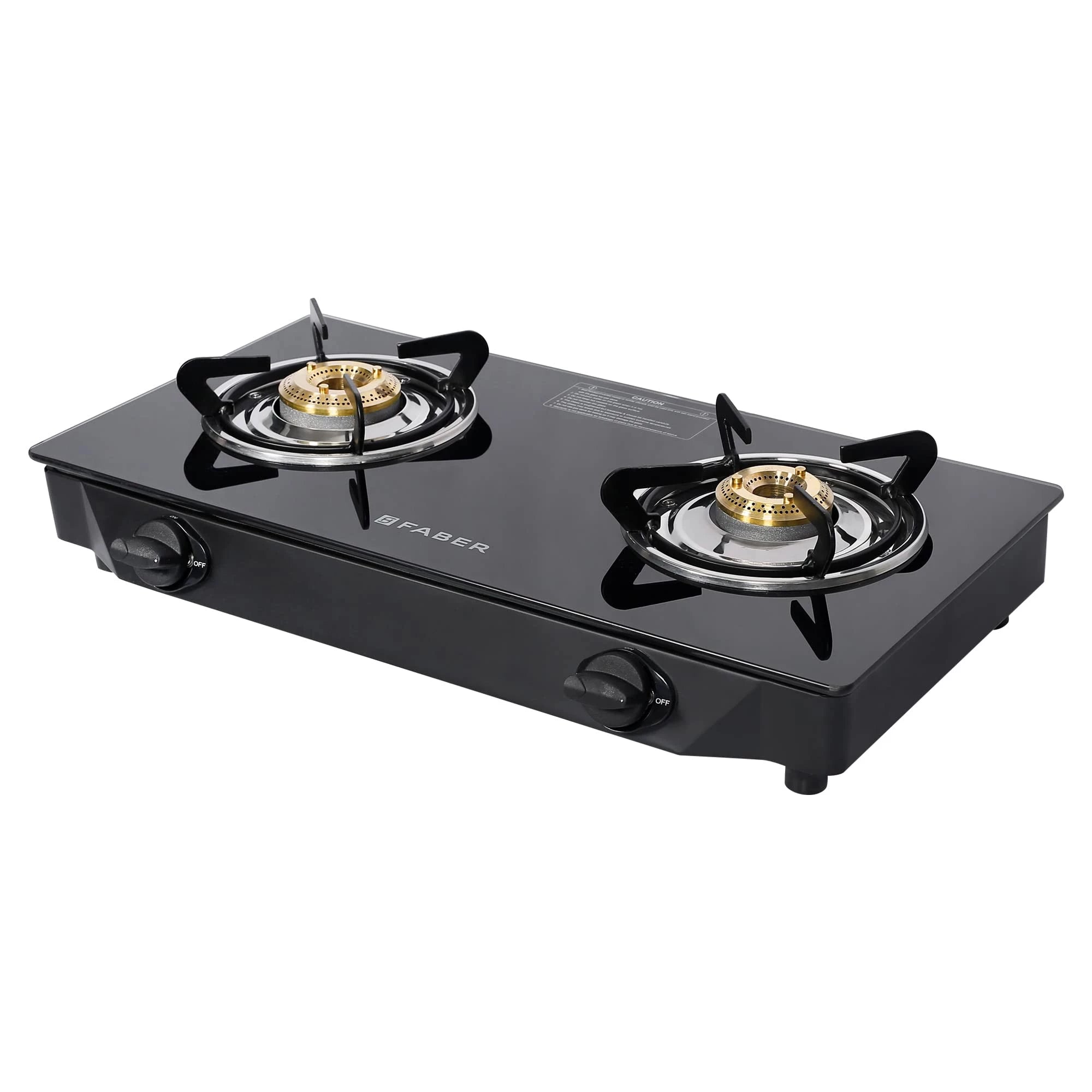 Faber 2 Burner gas stove (ARROW 2BB BK) Manual Ignition, Black