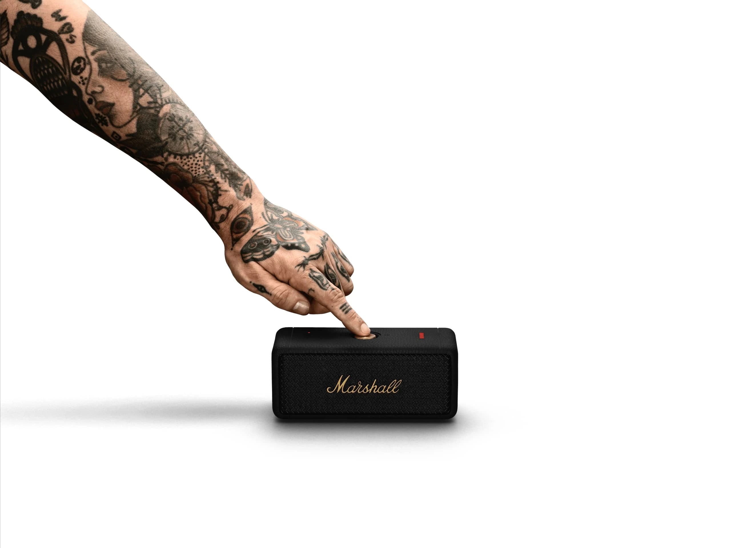 Marshall Emberton II 20 W Wireless Bluetooth Portable Outdoor Speaker (Black & Brass)