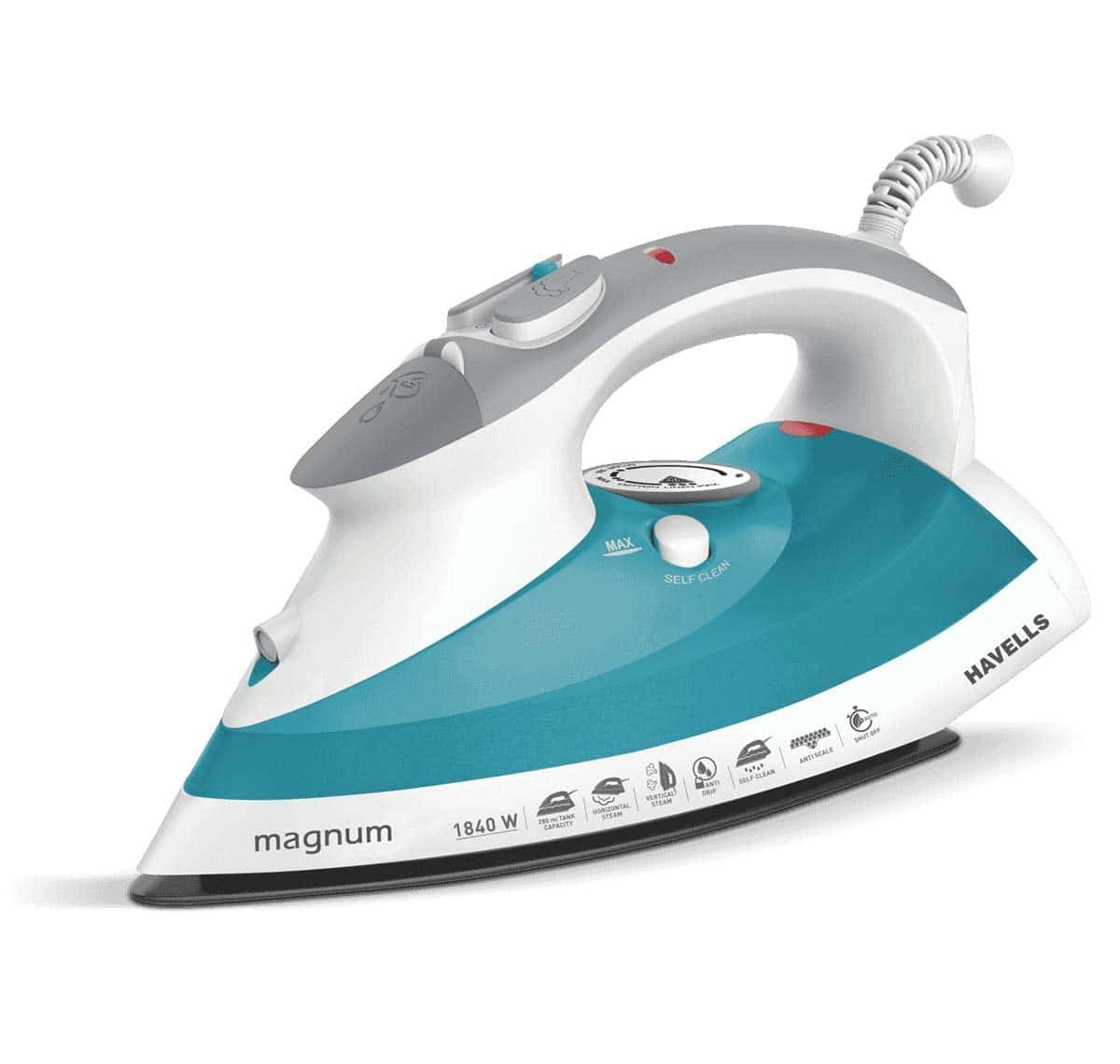 Havells 1840 W Magnum Auto Shut-Off Steam Iron, Standard, Blue