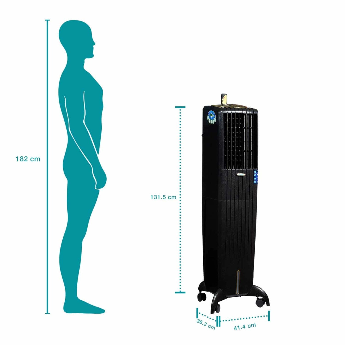 Symphony Diet 50i Tower Air Cooler 50-litres, with Remote (Black)