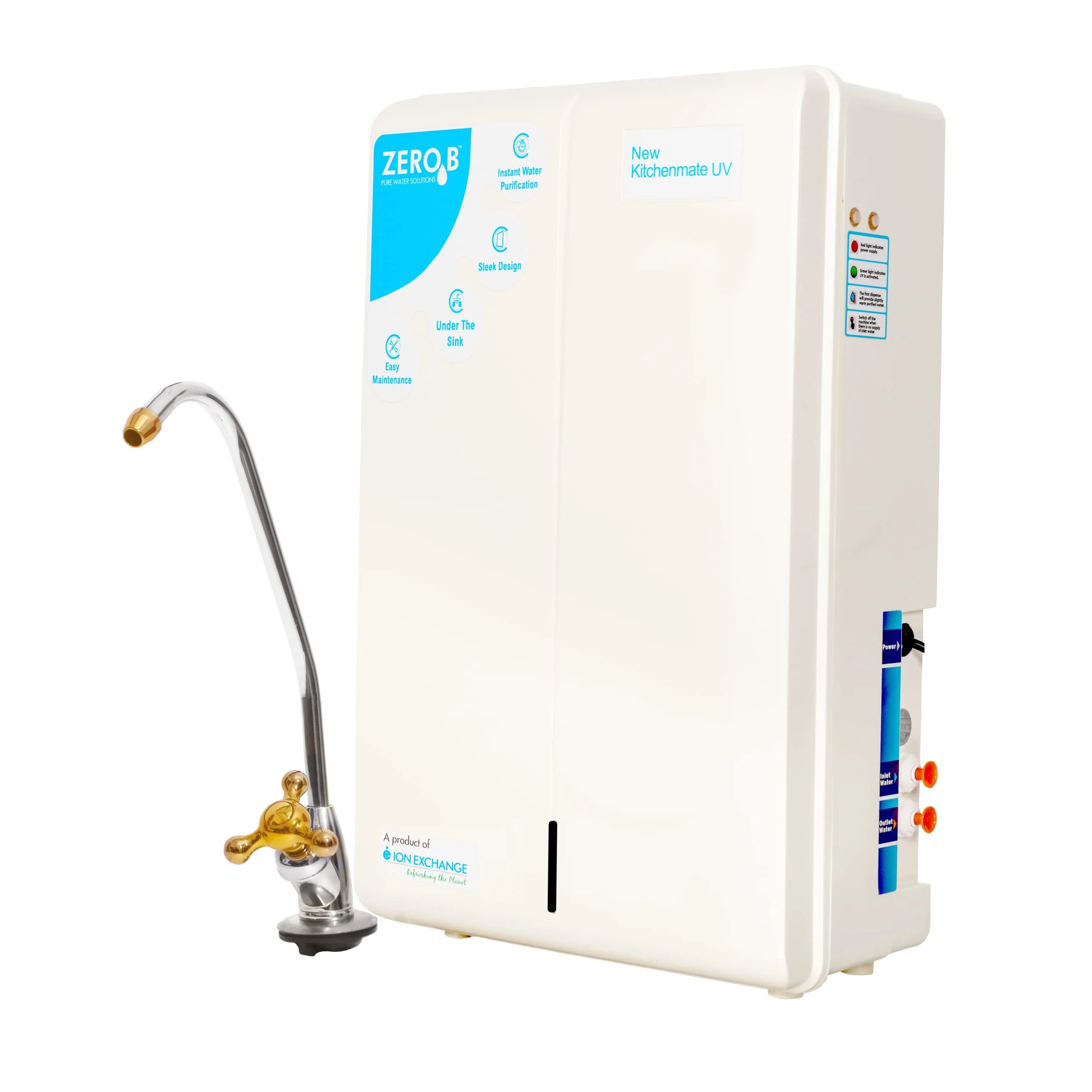 Zero B Kitchenmate UV UnderSink Water Purifier, Instant Purification