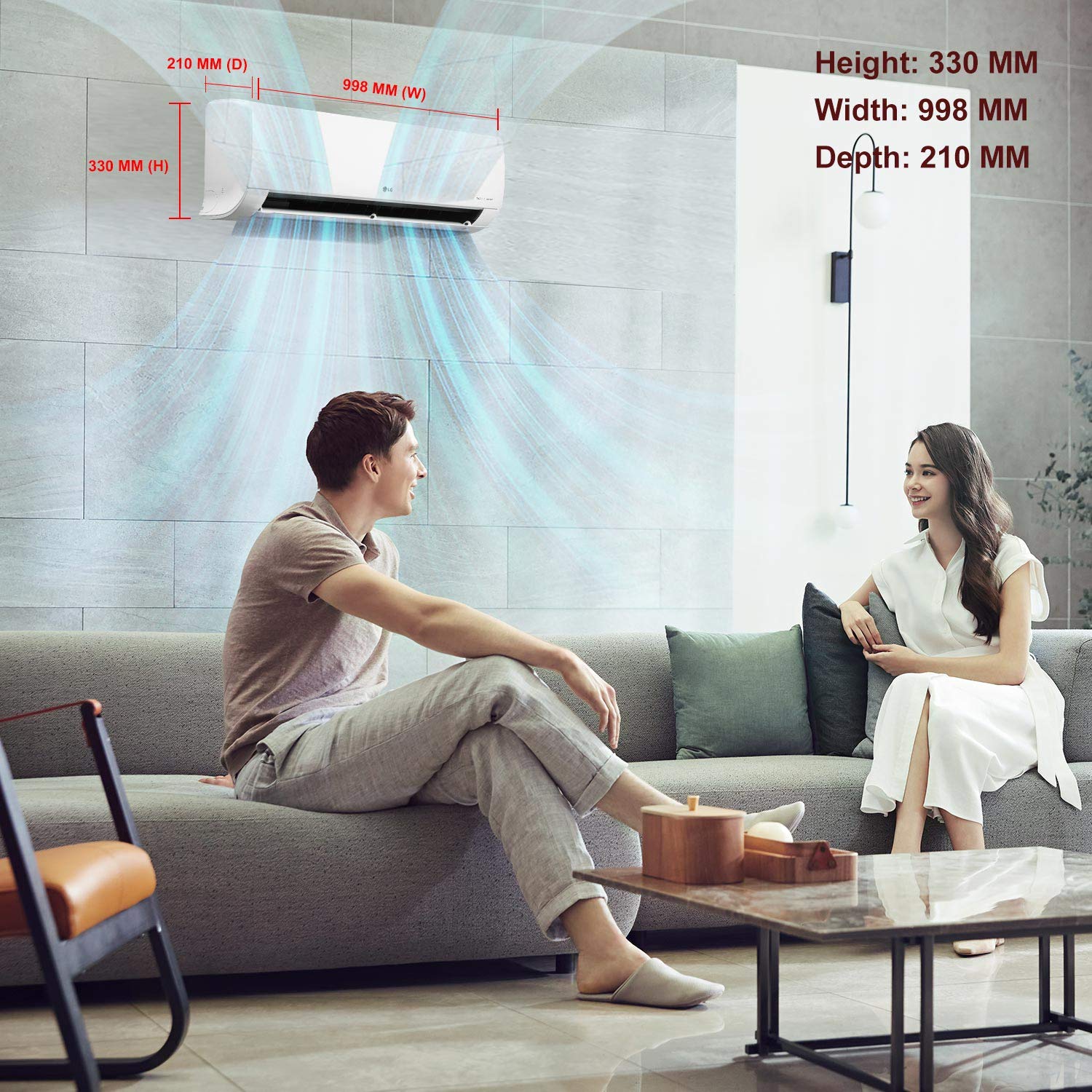 LG 1.5 Ton 4 Star Inverter Split AC MS-Q18HNYA1 White