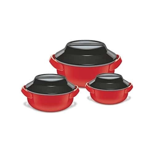 Milton Microwow Casserole 3-Pcs Gift Set-500/1000/1500 (Assorted Color)