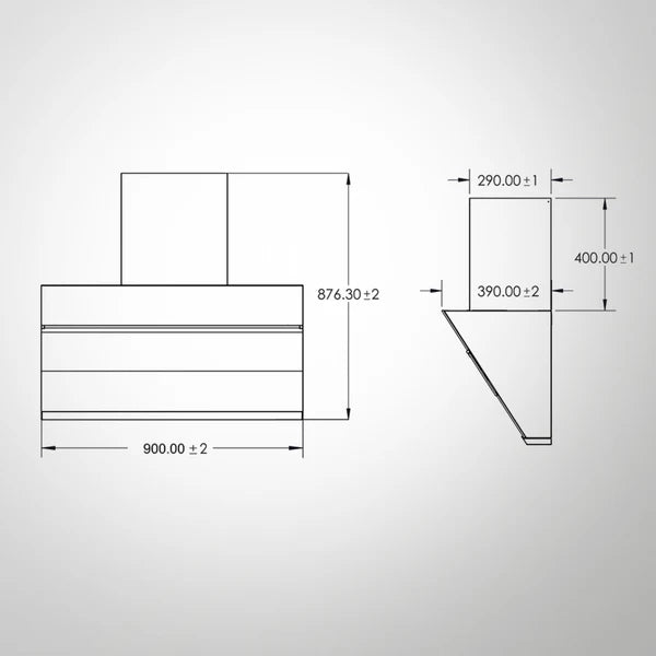 Kaff LYNN 90 DC BLDC 90cm Wall Mounted Chimney - Sleek and Efficient