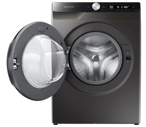 Samsung 8 kg, 5 Star, AI Ecobubble, Wi-Fi, Hygiene Steam with Inbuilt Heater, Digital Inverter, Fully-Automatic Front Load Washing Machine (WW80T504DAX1TL, Inox)