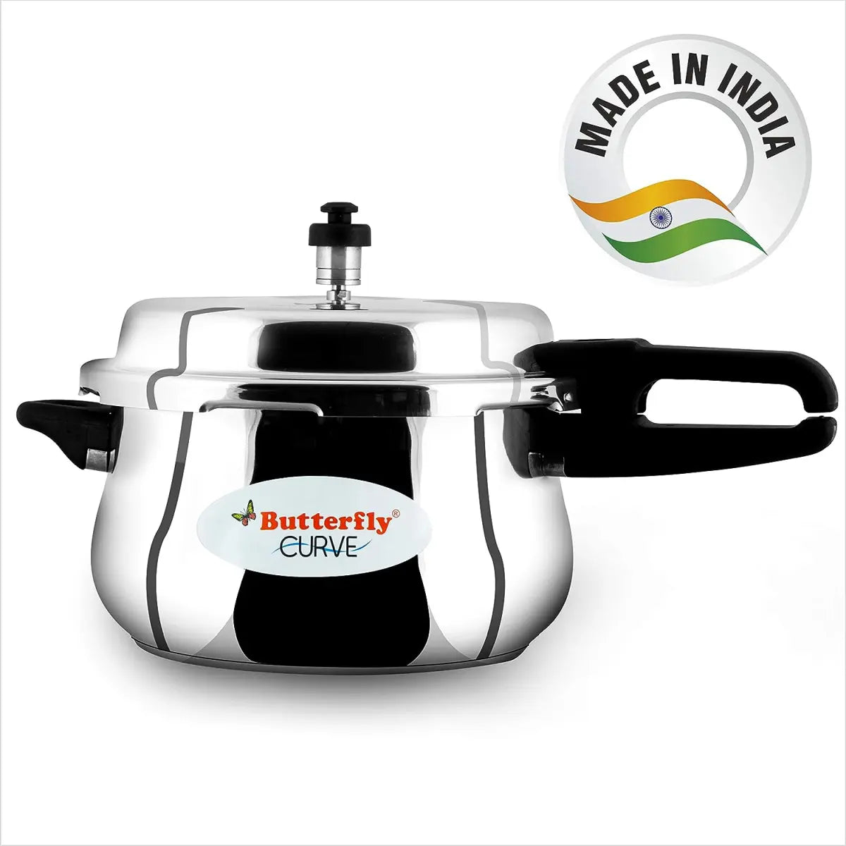 Butterfly Curve Stainless Steel Outer Lid Pressure Cooker, 5.5 Litre