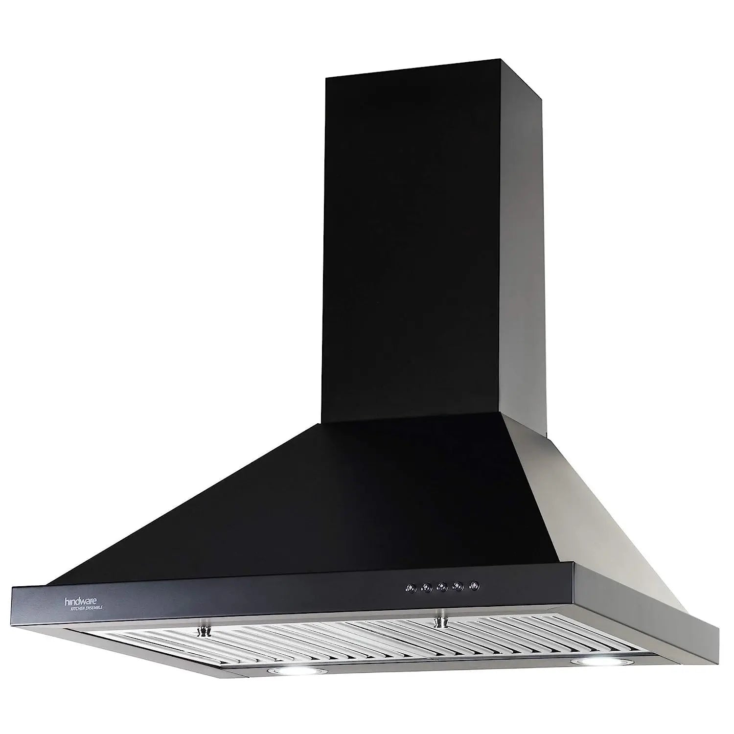 Hindware 60cm 1000 m3/hr Chimney (Blaze Black 60, 2 Baffle Filters, Black)