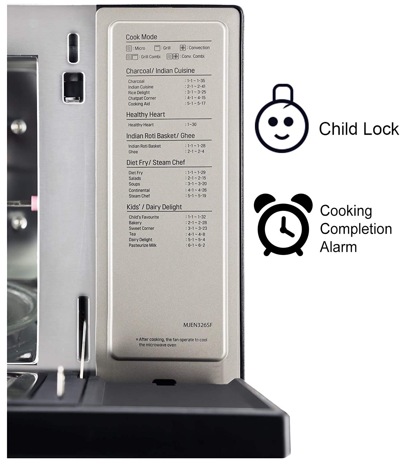 LG 32L Microwave Oven MJEN326SF Black