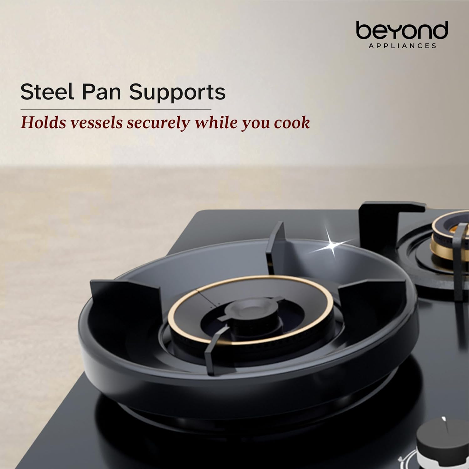 Beyond Appliances Zyra 4-Burner Glass Hobtop Gas Stove Tempered Glass
