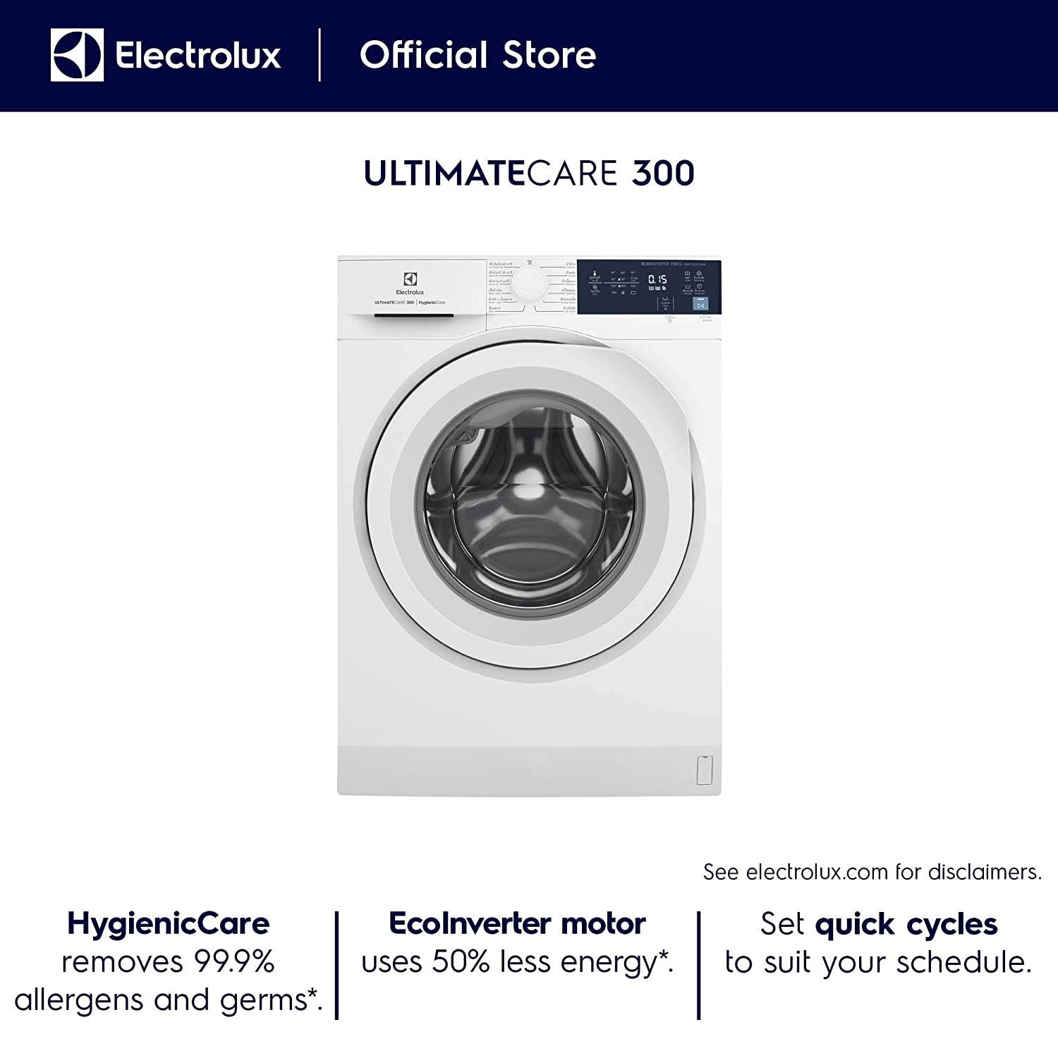 Electrolux EWF8024D3WB 8Kg Ultimate Care 300 Front  Load Washer