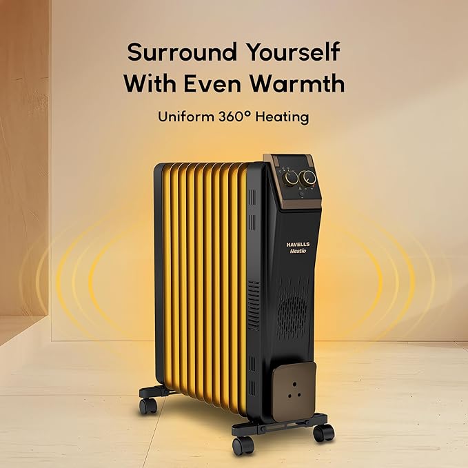 Havells Hestio Black 11 Fin OFR 2900 W