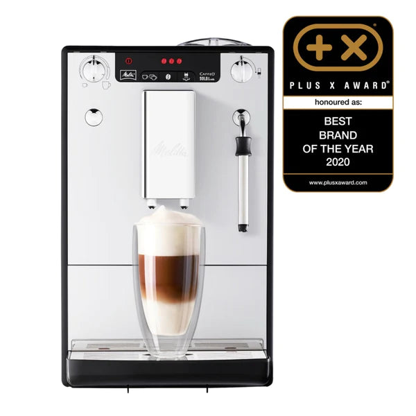 Melitta E953-102 Caffeo Solo and Milk Fully Automatic Coffee Maker with Milk Steamer - Silver and Black