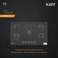 Kaff Massimo MSM 865X 86 cm 5-Burner Built-in Gas Hob