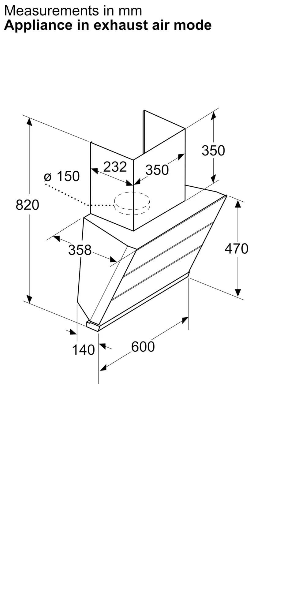 Bosch 60cm Wall Mounted Chimney DWK68IJ60I: Sleek and Powerful Kitchen Ventilation