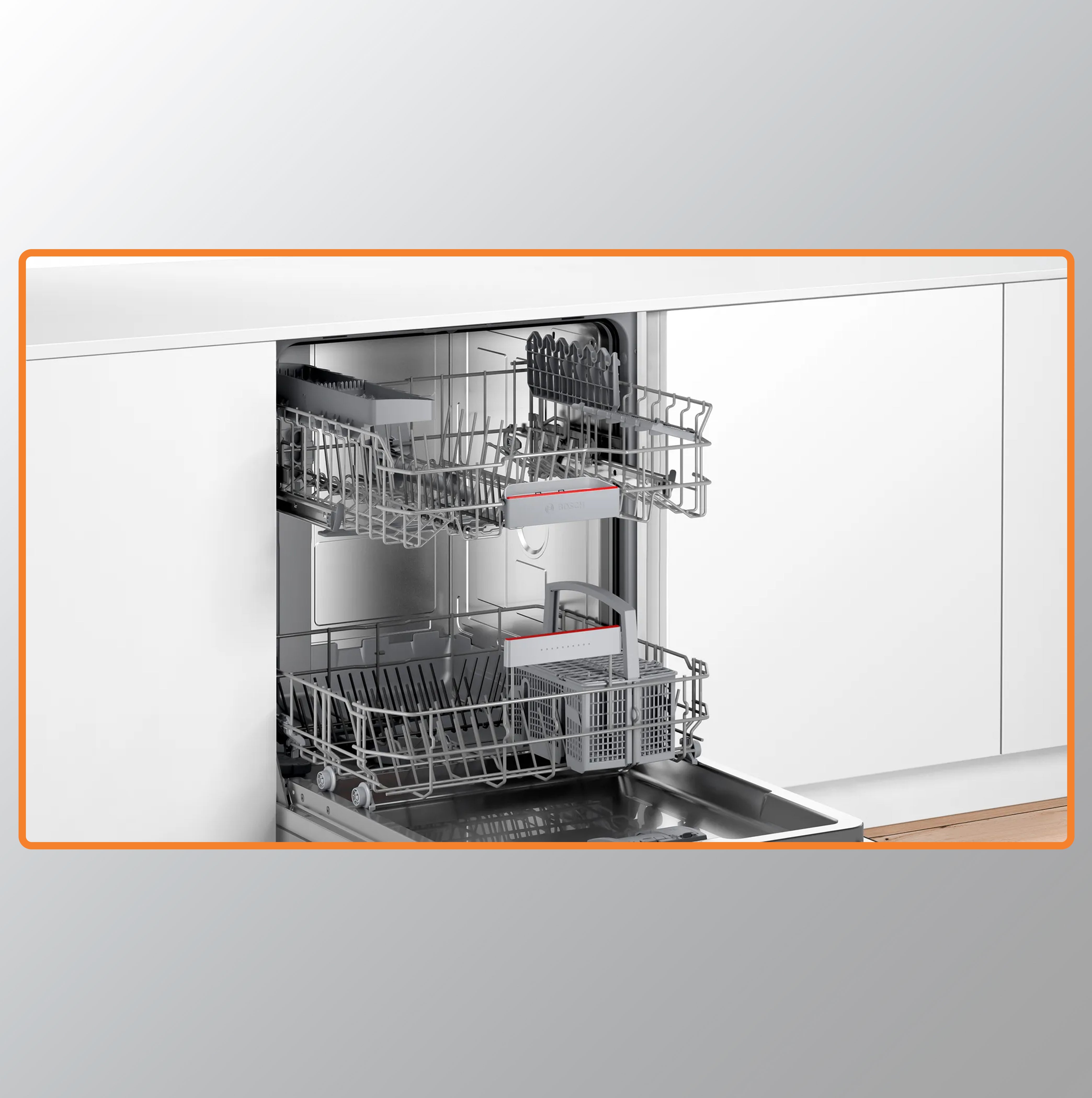 Bosch Series 4 semi-integrated dishwasher SGI4IVS00I 60 cm Stainless steel