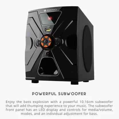 ZEBRONICS ZEB-LOVELY 60 W Bluetooth Home Theatre  (Black, Stereo Channel)