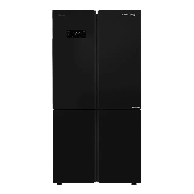 VOLTAS beko 626L Frost-Free Side-by-Side Refrigerator with Neo Frost Dual Cooling (RSB64GF, Glass Black)