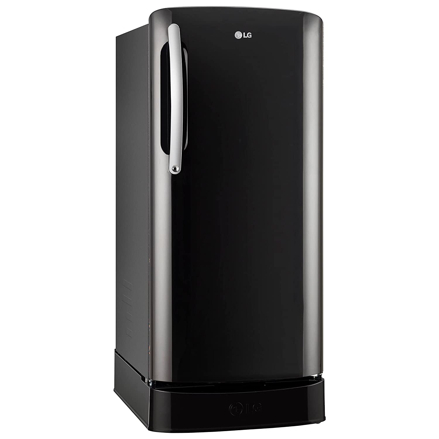 LG 201 L 5 Star Direct-Cool Inverter Single Door Refrigerator (GL-D211HESZ, Ebony Sheen, Base Stand with Drawer & Smart Connect, Gross Volume- 204 Ltr.)