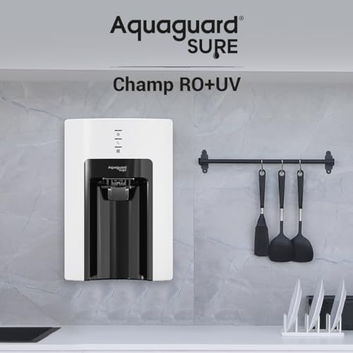 Aquaguard Champ RO+UV நீர் சுத்திகரிப்பான் | ₹2000 மதிப்புள்ள இலவச சேவை திட்டம் | போர்வெல், டேங்கர் மற்றும் நகராட்சி தண்ணீருக்கு ஏற்றது | 30x மாசு நீக்கம் vs உள்ளூர் சுத்திகரிப்பான்கள்