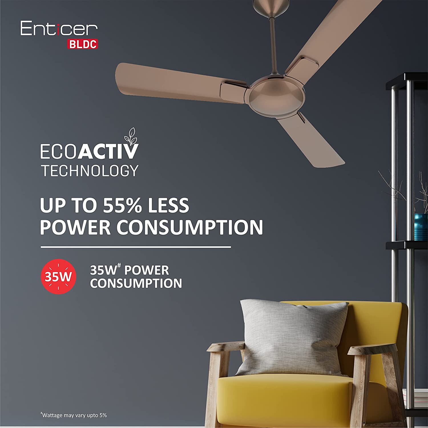 Havells Enticer 1200mm BLDC Fan Bronze Copper Cola