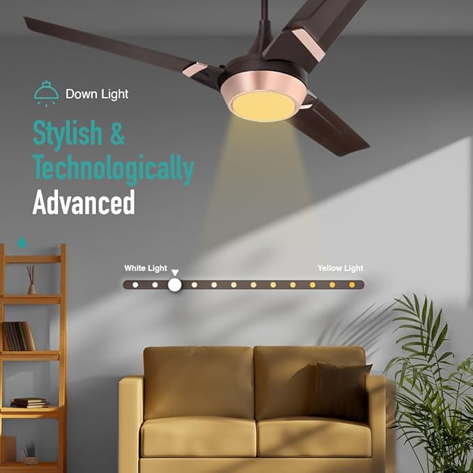 KUHL Juwel J3 1200 mm 65% Power Saving BLDC Ceiling Fan | BEE 5 Star Rated & ISI Marked | High Air Flow Espresso