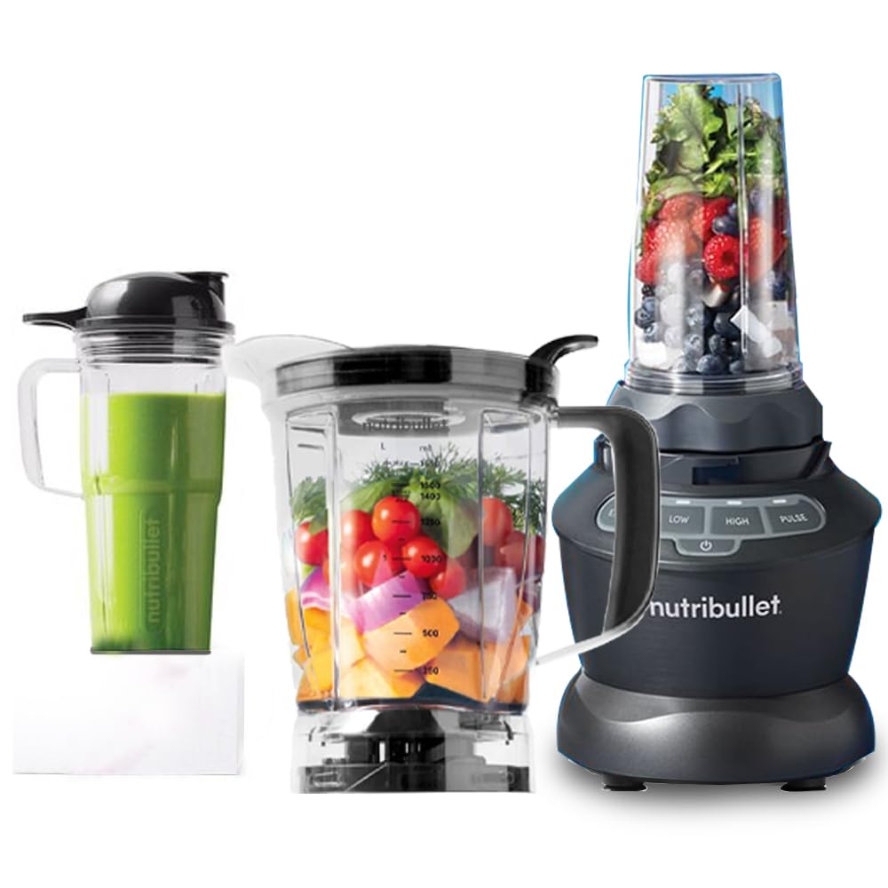 Nutribullet 1000W Combo Blender: 3 Unbreakable Jars, 1.6L Pitcher & Tamper - The Original Nutribullet