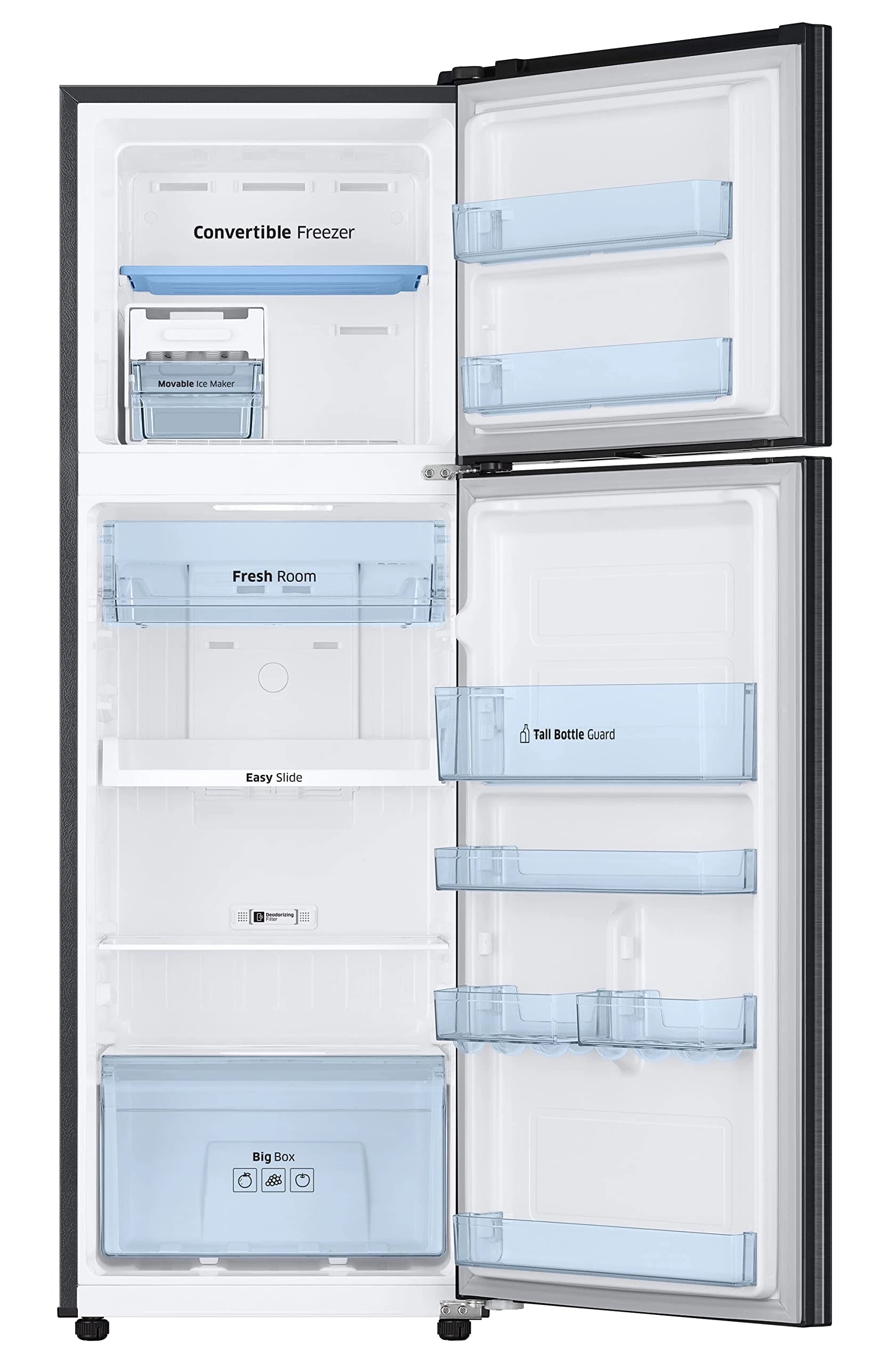 Samsung 256L 2 Star Inverter Frost-Free Convertible 3 In 1 Double Door Refrigerator Appliance (RT30C3732BX/HL,Luxe Brown)