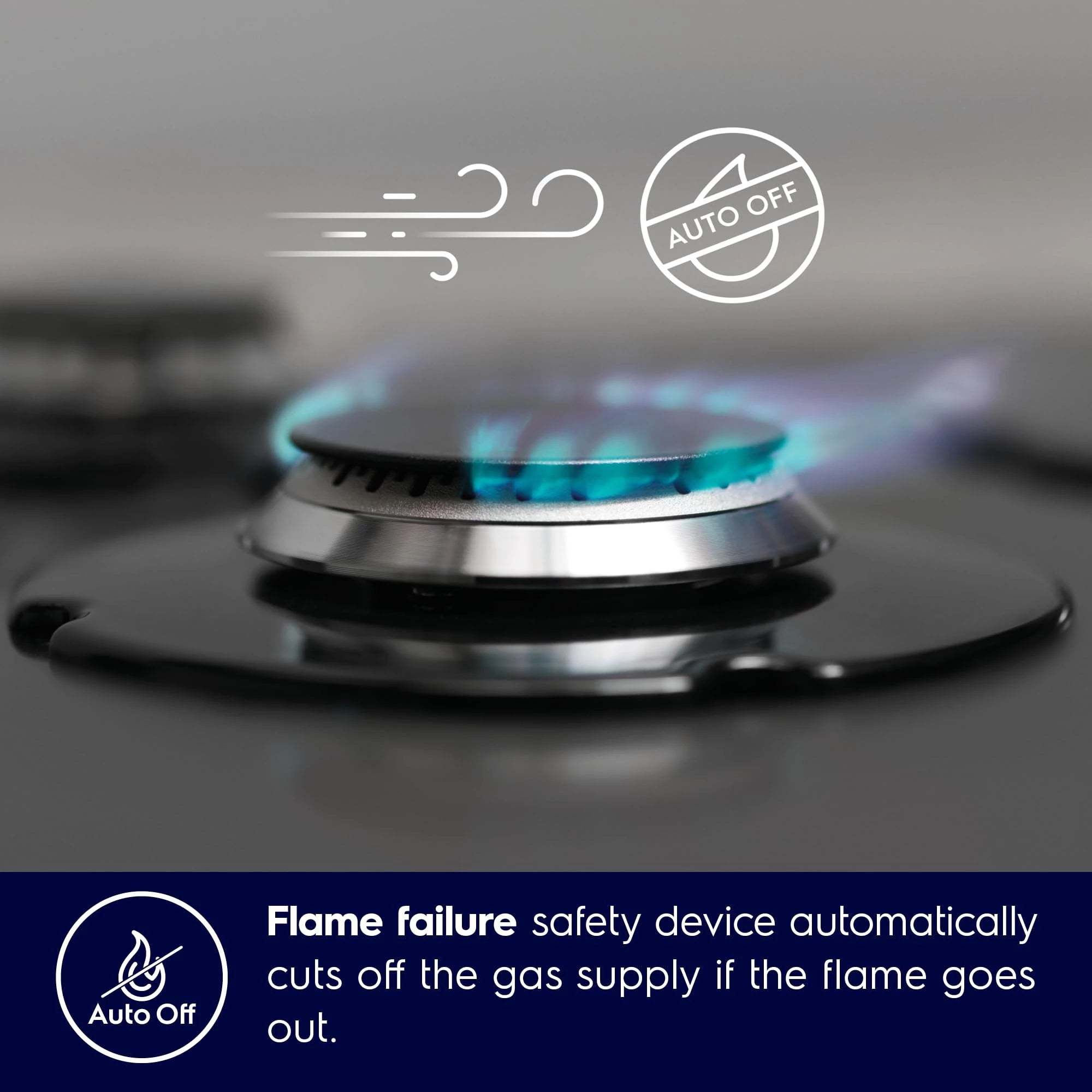 Electrolux 4 Burner Auto Ignition Glass Top 90cm Built-in Gas Hob, UltimateTaste 300, Black, EHG9430BCD