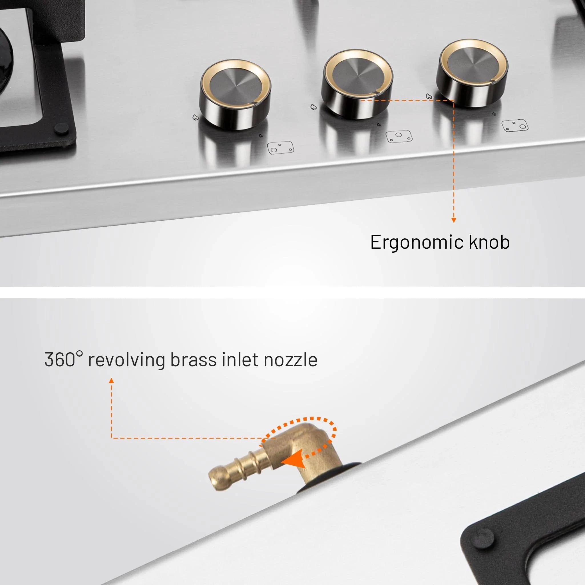 Glen Ultra Tuff 3 Burner Stainless Steel Hob | Auto Ignition | Forged Brass Burners (BH1073XLSQFSUTSSAI)