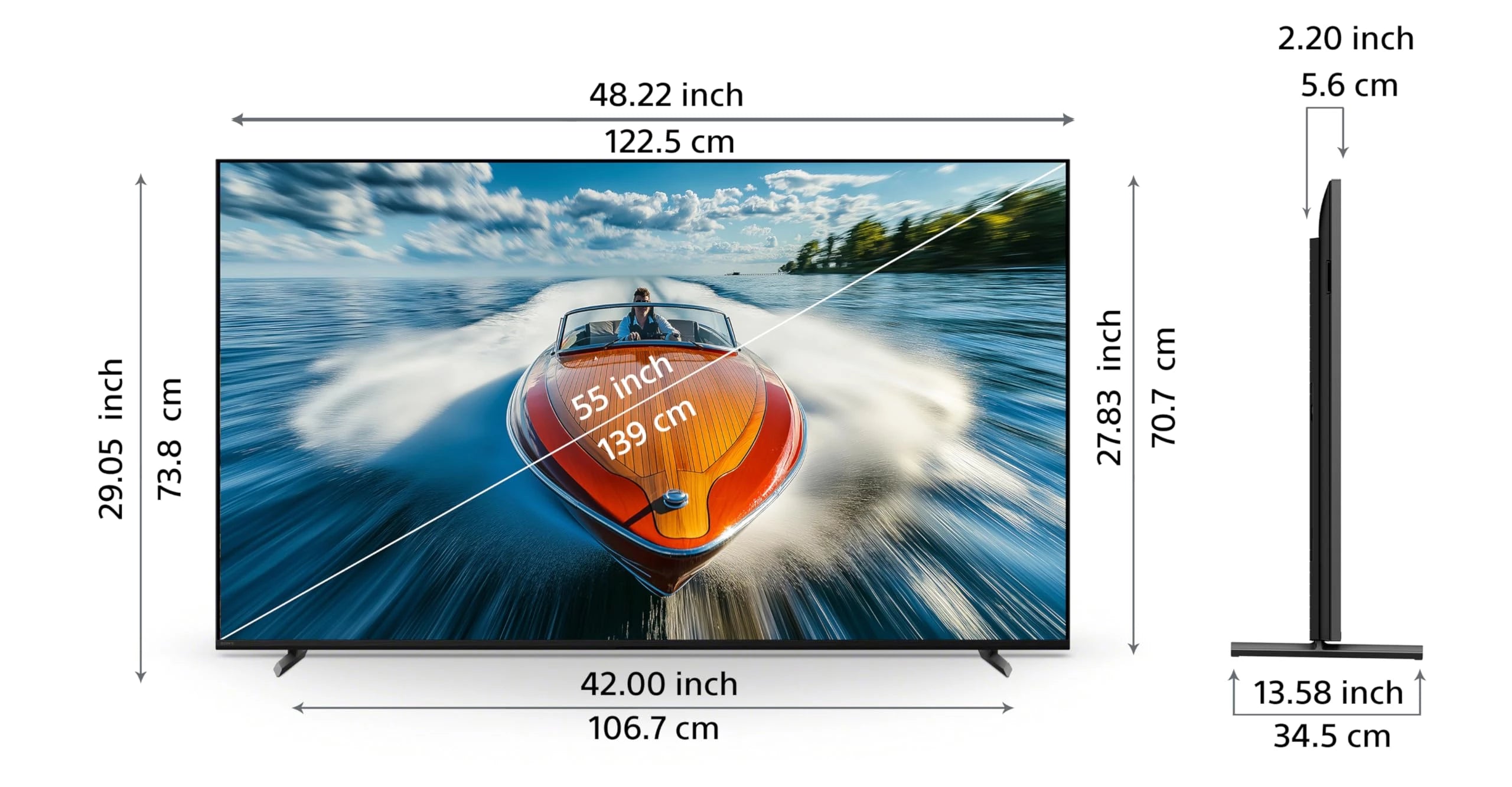 Sony Bravia 139 cm (55 inches) XR Series 4K Ultra HD Smart Full Array LED Google TV XR-55X90L (Black)