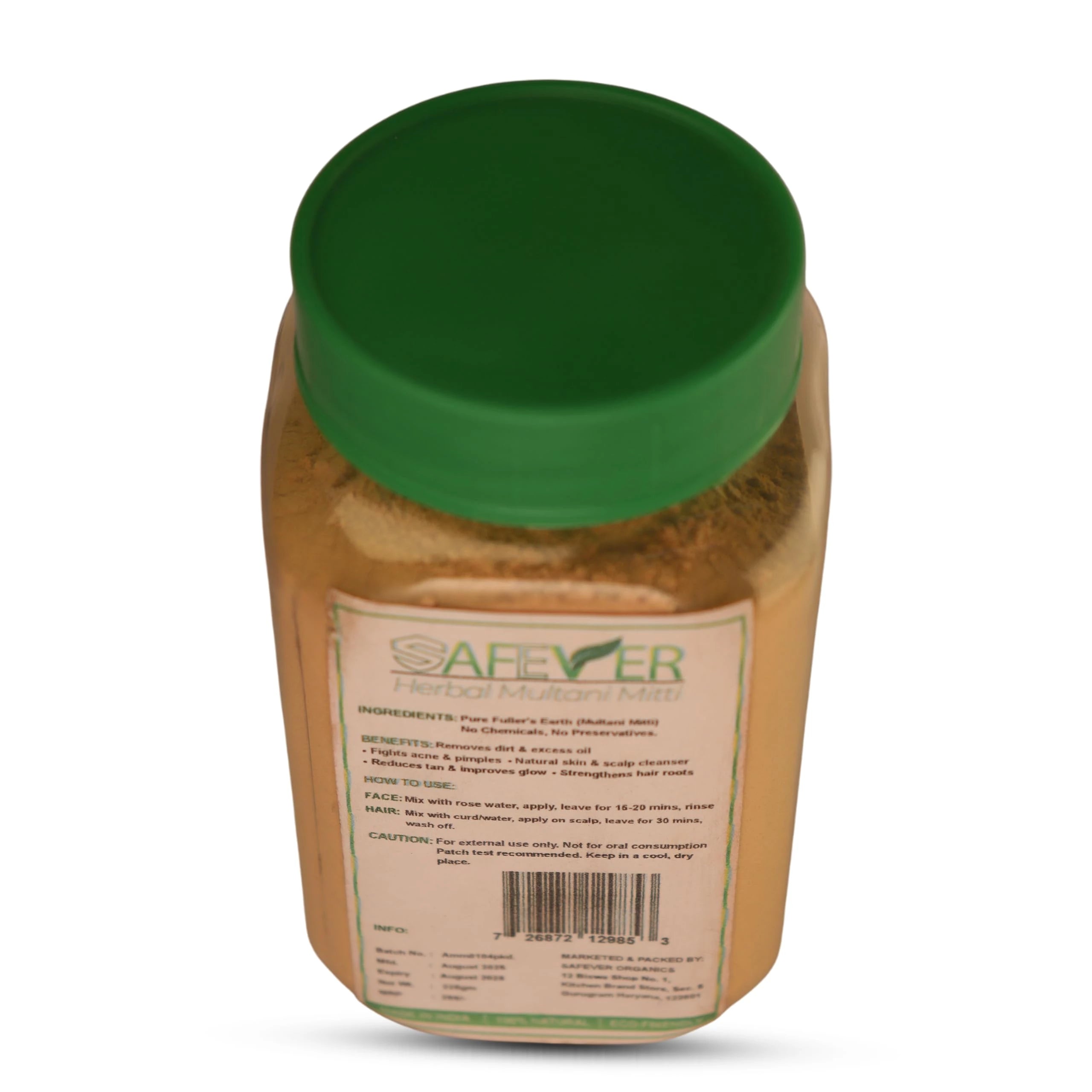 Safever Multani Mitti: Pure & Natural Clay Face pack