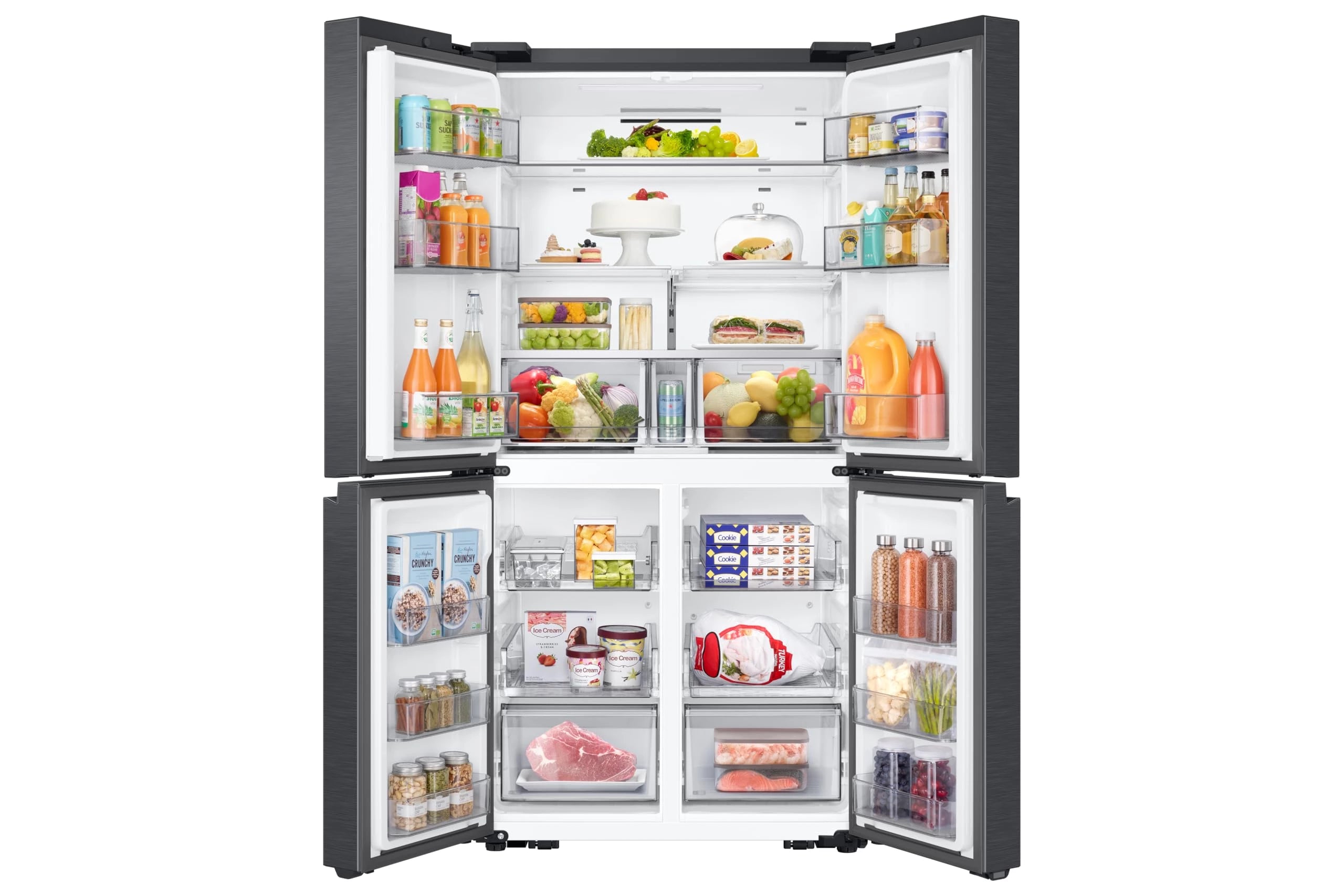 Samsung 650 L, Convertible, Digital Inverter, Frost Free, French Door Refrigerator (RF65DG90BDSGTL, Black, Black Caviar)