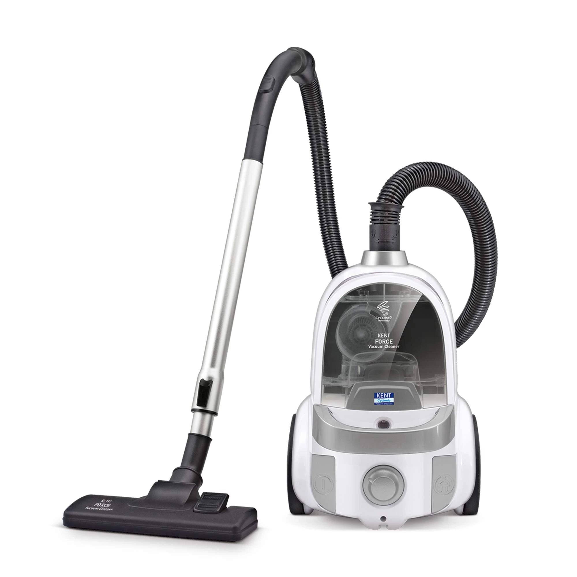 KENT Force Cyclonic Vacuum Cleaner 2000W (White/Silver)