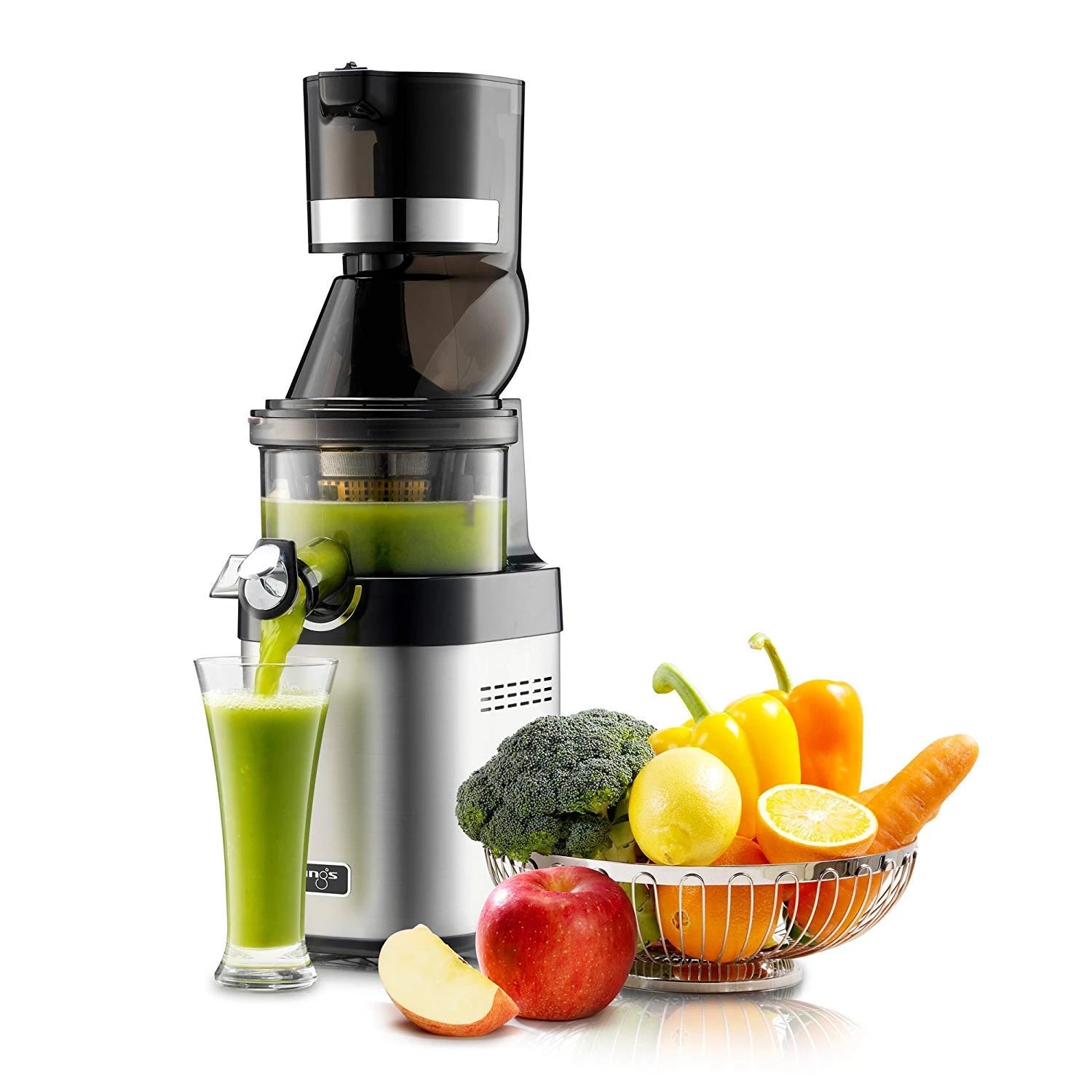 Kuvings CS600 Commercial Cold Press Whole Slow Juicer, All-in-1 Fruit & Vegetable Juicer, World's Only Juicer with Patented Rubber & Silicon-Free Technology, Support & Service Across India (240 Watts)