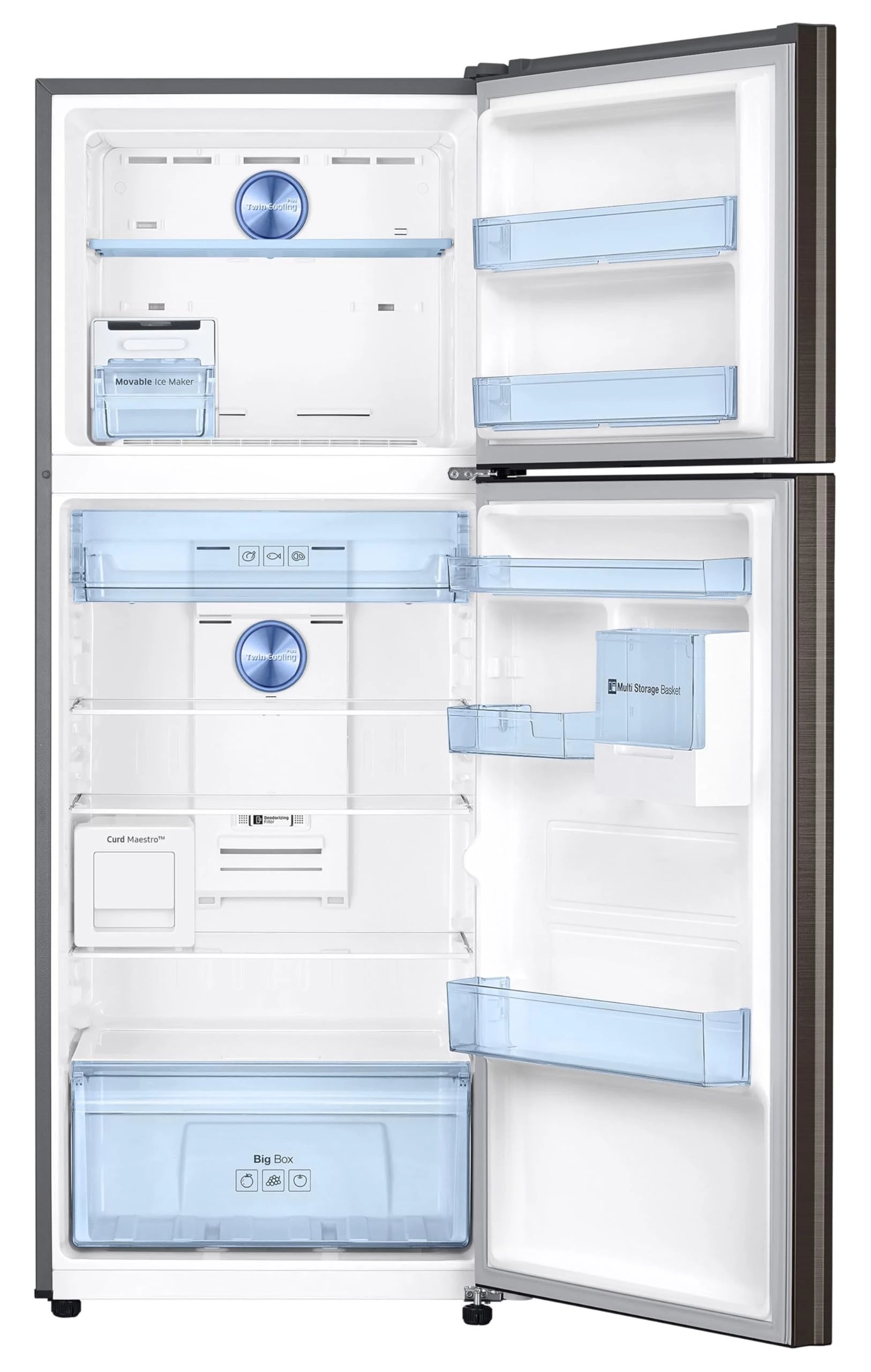Samsung 376L 2 Star Inverter Frost-Free Convertible 5 In 1 Curd Maestro Double Door Refrigerator Appliance (RT42C5C52DX/HL,Luxe Brown)