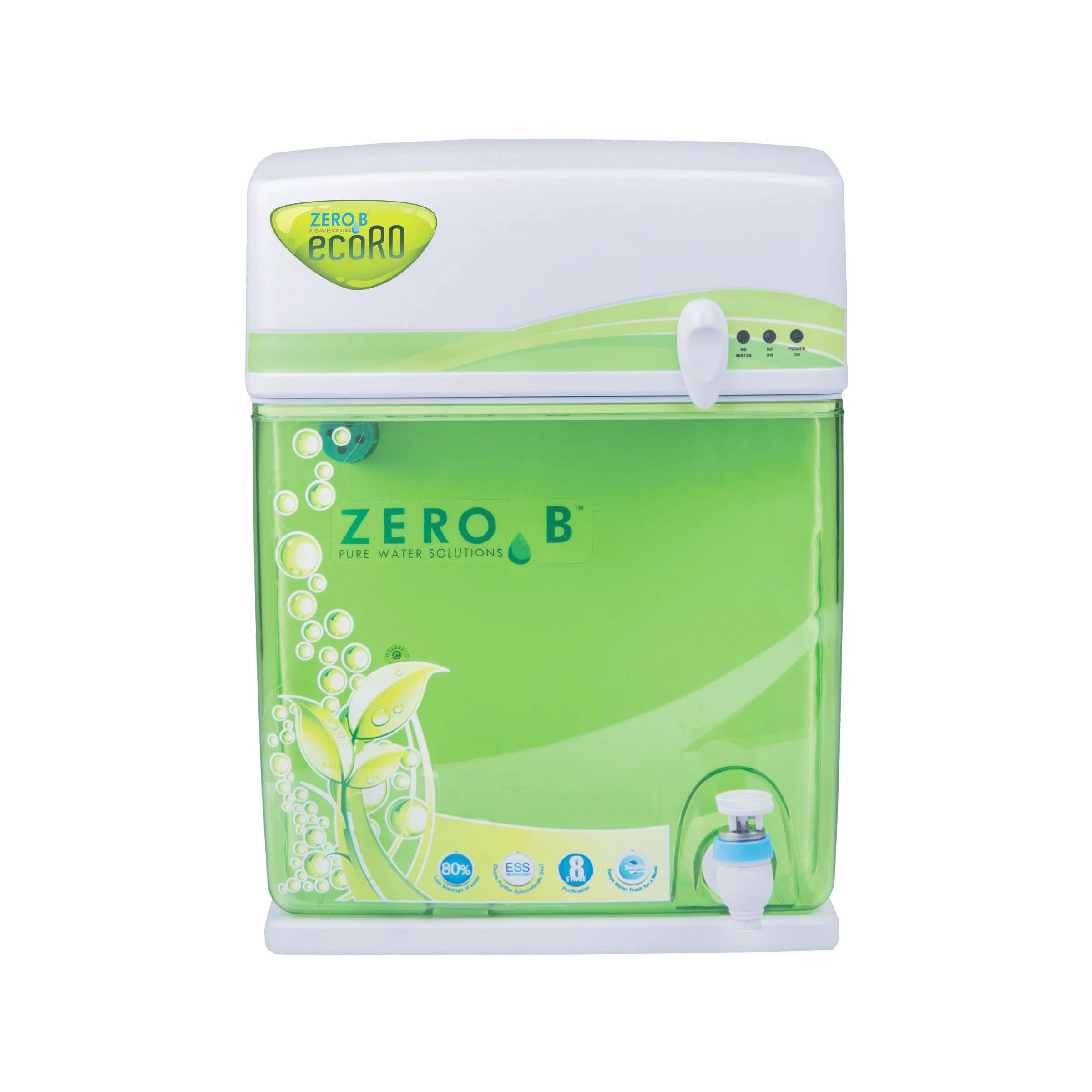 Zero B Eco RO+ High Recovery RO Water Purifier+ 70% Water Saving+ 8 Stage Purification+ Patented HRR Tech+ USEPA Drinking Water Standards
